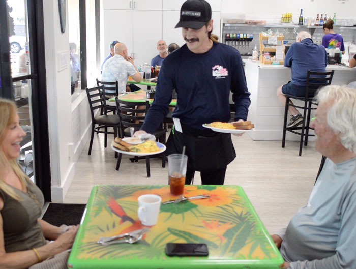 Service at Juno Beach Cafe